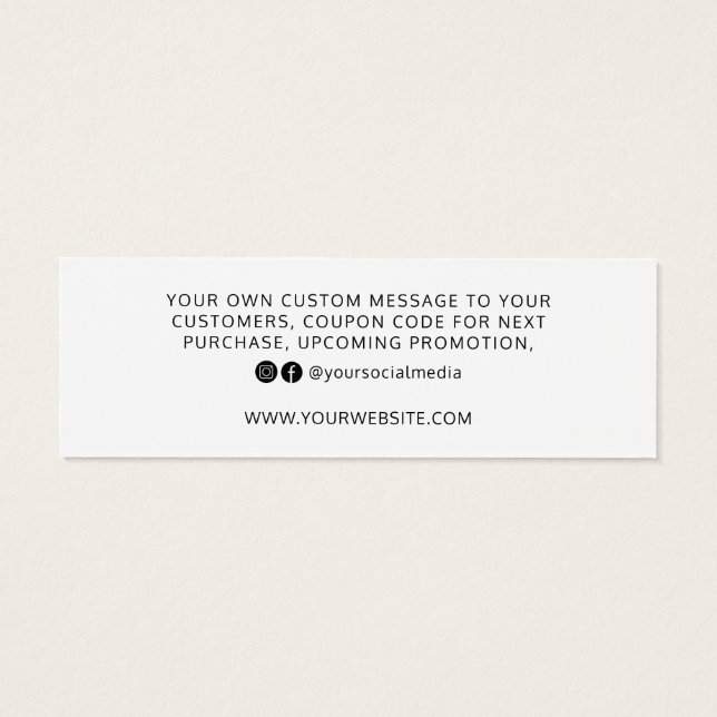 Moderne, elegante Skriptbestellung Vielen Dank, da (Rückseite)