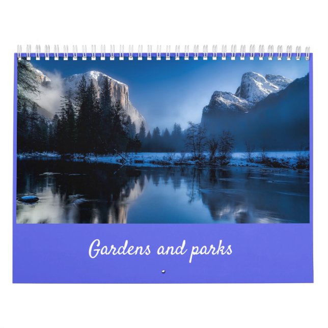Moderne, elegante Skriptgärten und Parks Kalender (Titelbild)