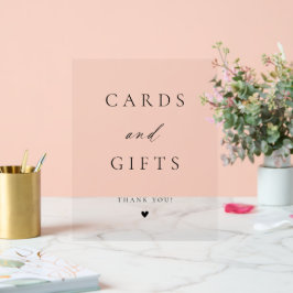 Moderne, elegante Skriptkarten und Geschenke Acrylschild