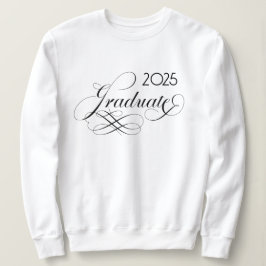 Moderne, elegante Skriptklasse 2025 Graduate Sweatshirt