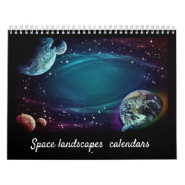 Moderne, elegante Skriptlandschaft 12 Monate Kalender