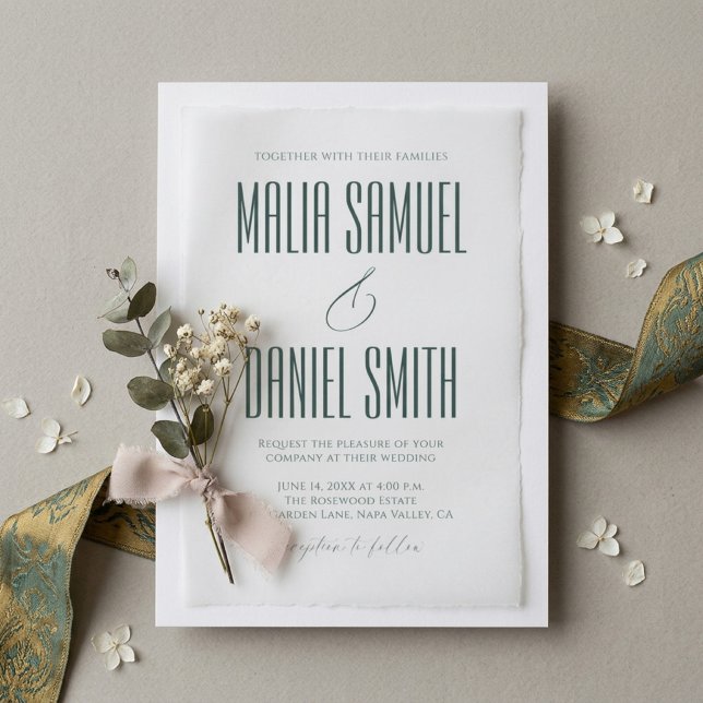 Moderne elegante smaragdgrüne Hochzeit (Von Creator hochgeladen)