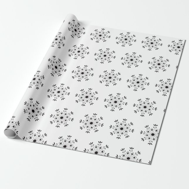 Moderne Elegante Snowflake Weihnachten Einfache We Geschenkpapier (Ungerollt)