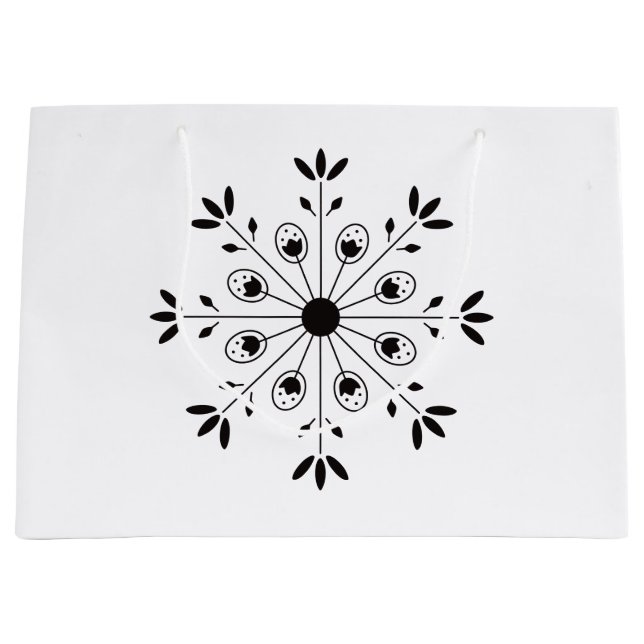Moderne Elegante Snowflake Weihnachten Einfache We Große Geschenktüte (Vorderseite)