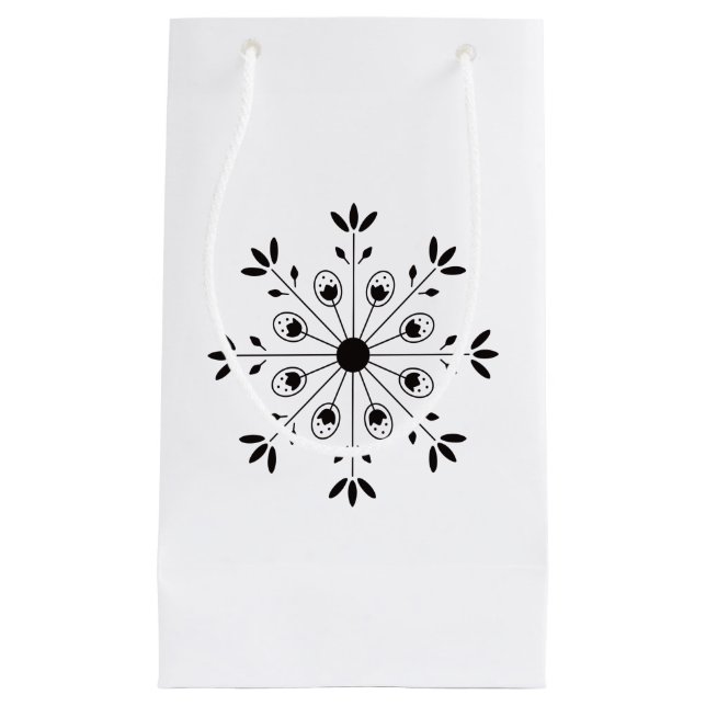 Moderne Elegante Snowflake Weihnachten Einfache We Kleine Geschenktüte (Vorderseite)