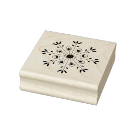 Moderne Elegante Snowflake Weihnachten Gummistempel
