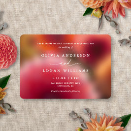 Moderne elegante Sommer- und Herbst-Hochzeit mit f Einladung
