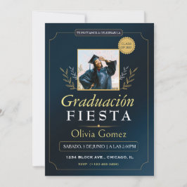 Moderne elegante Spanisch-Absolventen Einladung