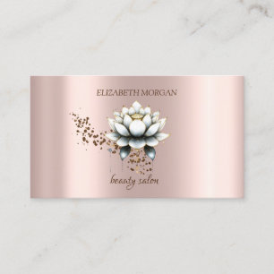 Moderne elegante stilvolle Diamanten weiße Lotus Visitenkarte