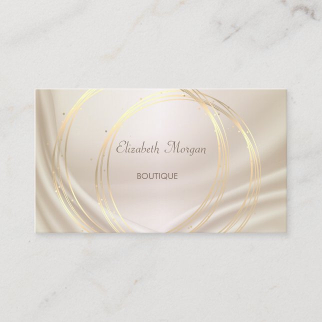 Moderne elegante, stilvolle Gold Circles Visitenkarte (Vorderseite)