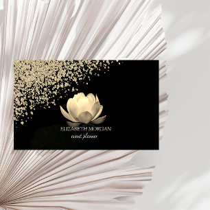 Moderne Elegante Stilvolle Gold Diamonds Gold Lotu Visitenkarte