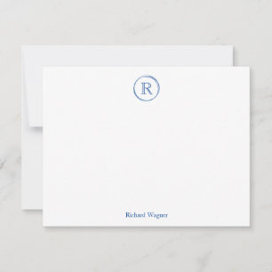 Moderne, elegante, stilvolle Monogram Note Card Mitteilungskarte