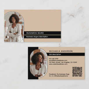 Moderne Elegante & Stylische 2-Foto Professional Visitenkarte