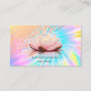 Moderne Elegante Stylische Diamanten Lotus Tie Dye Visitenkarte