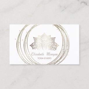 Moderne Elegante Stylische Goldene Kreise Lotus We Visitenkarte