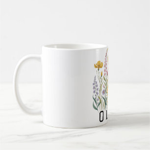 Moderne elegante süße girly einfache Wildblumen  Kaffeetasse