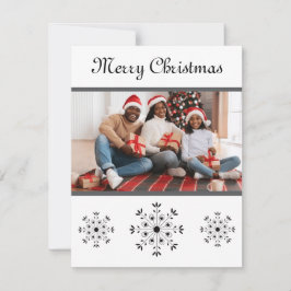 Moderne elegante Template Snowy Weihnachtskarte Feiertagskarte