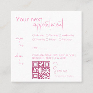 Moderne elegante Terminkarte mit QRcode