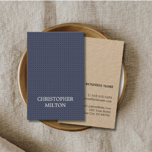 Moderne elegante Textur Blaue Kraftpapier Berater Visitenkarte