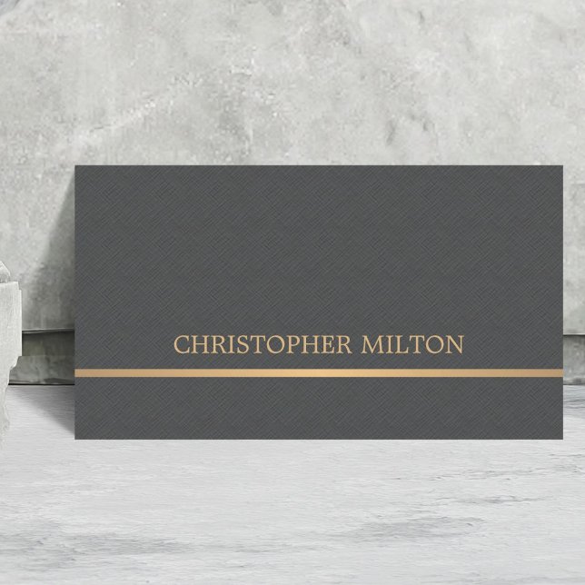 Moderne elegante Textur Gray Imitate Gold Consulta Visitenkarte (Von Creator hochgeladen)