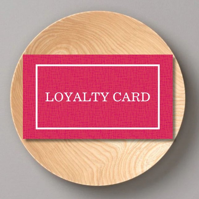 Moderne elegante Textur Rosa White Loyalty Card Treuekarte (Von Creator hochgeladen)
