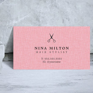 Moderne elegante Textur-Rosen-Friseuse Visitenkarte