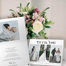 Moderne, elegante Typografie 4 Foto Collage Hochze