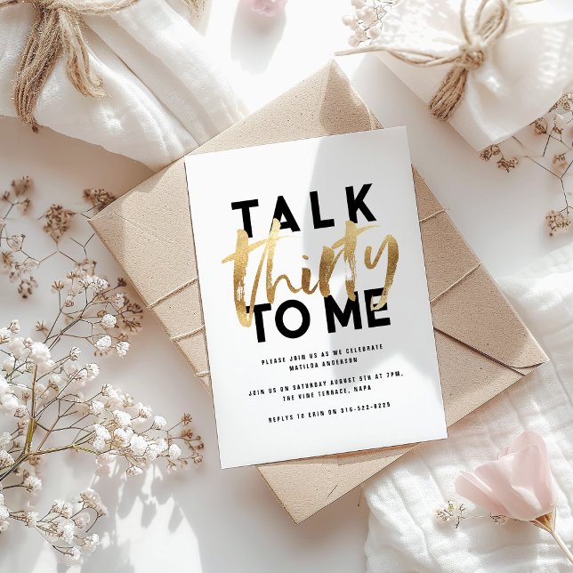 Moderne elegante Typografie Girly Gold 30. (Von Creator hochgeladen)