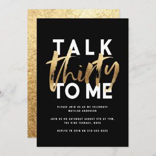 Moderne elegante Typografie Girly Gold 30. Vortrag