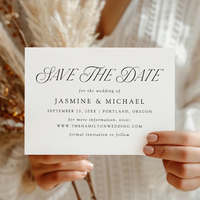 Moderne elegante Typografie-Hochzeit Save The Date (Von Creator hochgeladen)