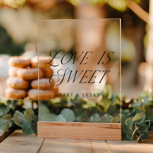 Moderne elegante Typografie Love is Sweet Acrylschild