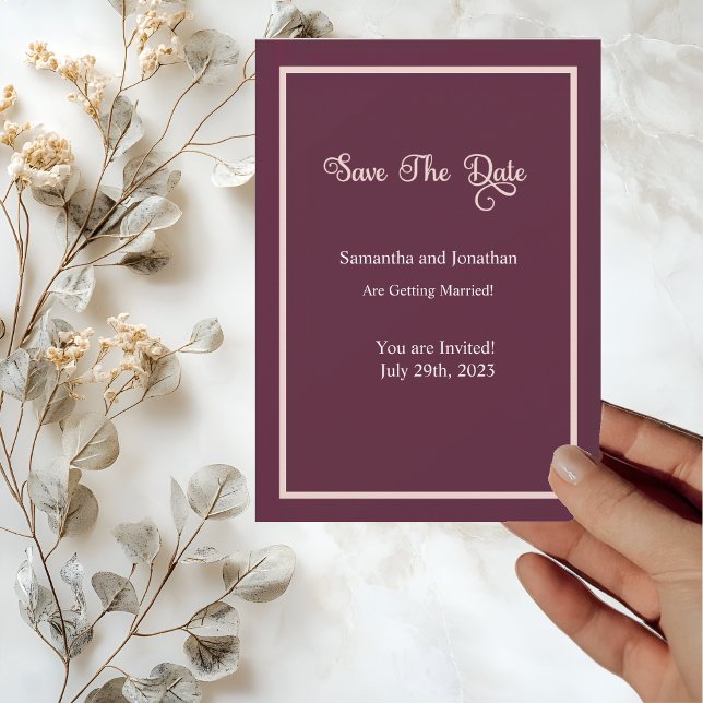 Moderne elegante Typografie Rose Gold Save the Dat Einladung (Von Creator hochgeladen)