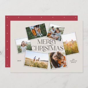 Moderne elegante Typografie rot fröhlich Weihnacht