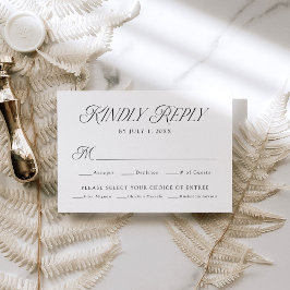 Moderne, elegante Typografie RSVP Karte