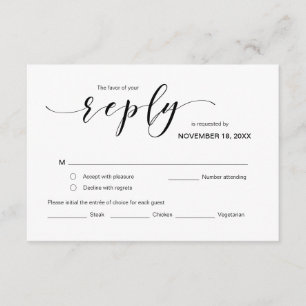 Moderne elegante UAWG, Schwarzer Schriftart, Respe Begleitkarte