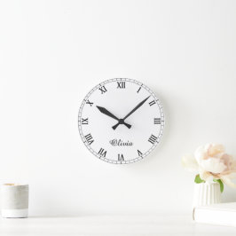 Moderne elegante Uhr mit Ihrem Namen