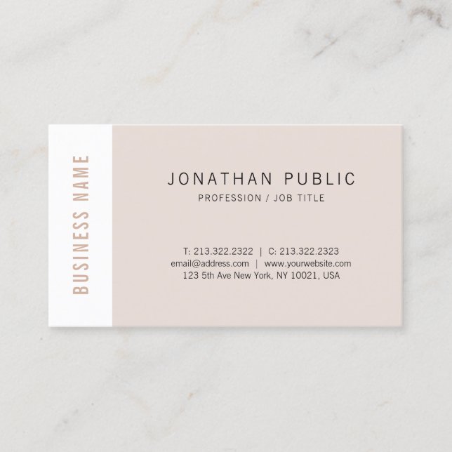 Moderne, elegante und einfache Corporate Template Visitenkarte (Vorderseite)