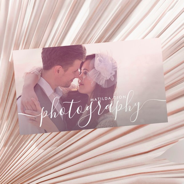 Moderne, elegante und einfache Fotografie Visitenkarte (Von Creator hochgeladen)