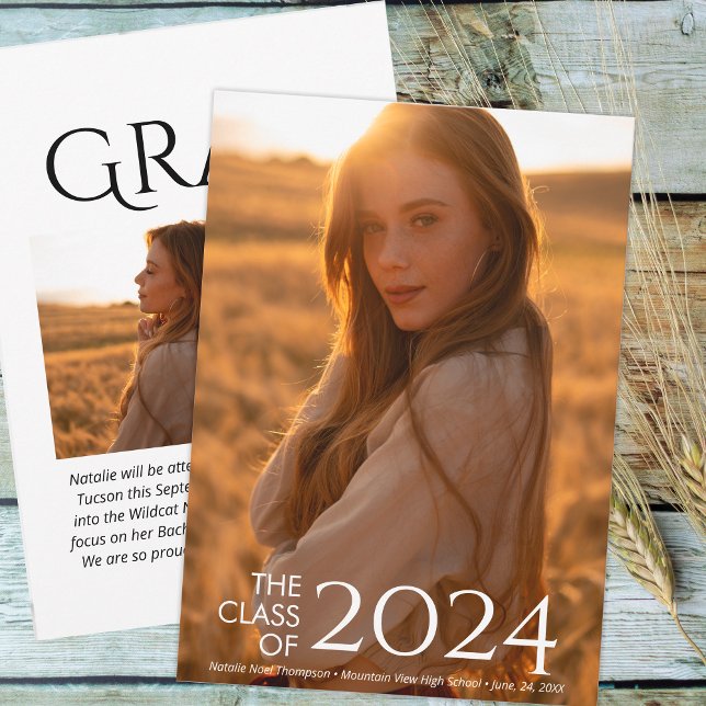 Moderne Elegante Uni oder High School Abschluss Ankündigung (Von Creator hochgeladen)