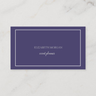 Moderne Elegante Violet Einfache Minimalistische R Visitenkarte