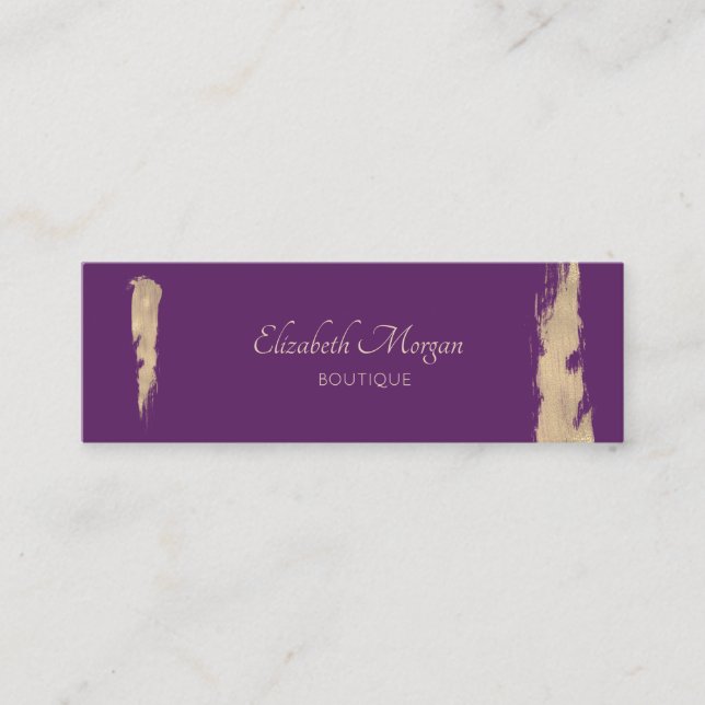 Moderne Elegante Violet Mini Visitenkarte (Vorderseite)