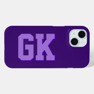 Moderne elegante violette Monogramm-Initialen Case-Mate iPhone Hülle
