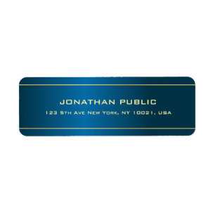 Moderne, elegante Vorlage für Deep Blue Gold-Text