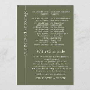 Moderne elegante Vorlage für Hochzeitsprogramme De