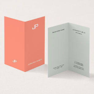 Moderne, elegante Vorlage für Monogramm-Farben Visitenkarten
