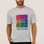 Moderne elegante Vorlage Mens akwear Sport T-Shirt<br><div class="desc">Fügen Sie Ihren Bildtext hier Vorlage Mens Sport-Tek Mitbewerber Activ Silver T - Shirt.</div>