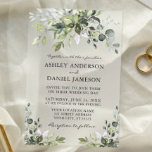 Moderne elegante Wasserfarbe Grün Hochzeit