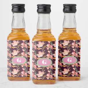 Moderne Elegante Wasserfarben Alkoholflaschenetikett