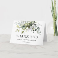 Moderne elegante Watercolor Grüne Hochzeit