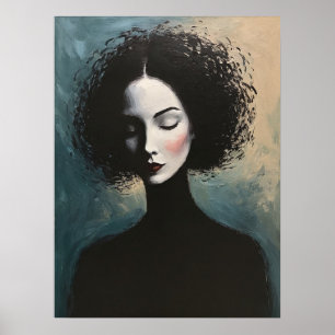 Moderne elegante weibliche Porträtkunst Poster